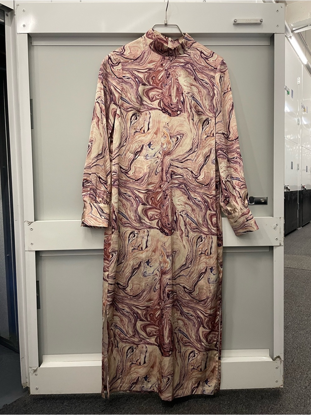 Scotch & Soda Marbled Long Sleeve Maxi Dress